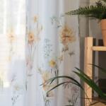  Függöny Ólom Fátyol Virágok Nappali Szoba Konyha 157cm (83415)