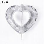  Szív Műanyag Átlátszó 28x25MM 4DB (#46 kol.A-0)