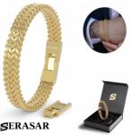 Serasar Férfi karkötő rozsdamentes acélból Serasar [Franco] Arany 20cm (8720828198803)