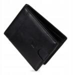 Serasar , Fekete bőr férfi pénztárca "Clever" tartó (W005)