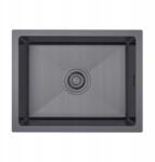 Melanstar Mosogatótálca Pult Alá Szerelhető Acél Grafit 40x50 Szifonnal (MEL4050BB)