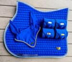 horss equestrian Horss ló szett Sport sapka fülvédő és takaró Reflex kék (184)