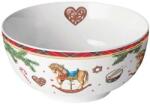 Ambiente Karácsonyi hintalovas porcelán tál Classic rocking horse