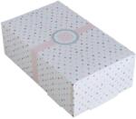 Szidibox Karton Tortadoboz pasztell pöttyös mintával, önzáró doboz, ételcsomagolás 12, 5x21x7cm (SZID-01656)