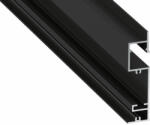  LED Alumínium Profil FLARO Fekete 1 méter (FLARO-15)