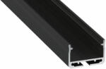 LED Alumínium Profil SILEDA Fekete 2, 02 méter (SILEDA-25)