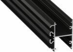  LED Alumínium Profil DOPIO Fekete 1 méter (DOPIO-15)