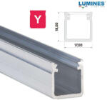  LED Alumínium Profil Magas falú [Y] Natúr 2, 02 méter (Y-21)