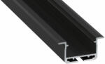  LED Alumínium Profil INSILEDA Fekete 2, 02 méter (INSILEDA-25)