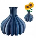 3D Forge Dove Váza Fémes Kobalt PLA 15cm Magas 16cm Széles LEGO Kompatibilis (DOVE)