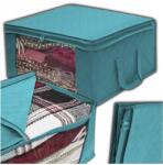 EdiBazzar Rendszervező/Tárolózsák ágyneműhöz, ruhákhoz, takarókhoz XL méretű, nagy kapacitású (Pokrowiec Torba Organizer Zielony Na Pościel)