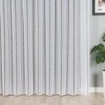 Markizeta Függöny ólommal 305cm magas, fehér, fekete-ezüst díszítéssel (019789/OLO/007/000305/1)