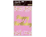 GoDan Fata De Masa din Folie B&C "Happy birthday" Roz, 137x183 Cm GD853 Fete de masa petrecere (GD853) Fata de masa