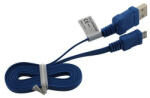 OTB Cablu de date USB la Micro USB Ultra plat ON035 Cabluri USB la Micro USB Lungime 95cm Culoare Albastru închis (ON035)
