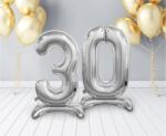 GoDan Balon folie stativ sub forma de cifra, argintiu 74 cm GD087-3 Baloane folie Tip Cifra 3 (GD087-3)