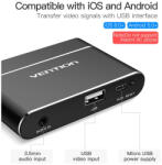 Vention Adaptor 3in1 USB la convertor audio video HDMI si VGA V047-BL Adaptoare HDMI Culoare Negru (V047-BL)