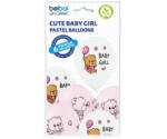 GoDan Set 6 baloane Cute Baby Girl alb roz 30 cm GD361 Arcade si seturi de baloane (GD361)