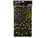 GoDan Fata de masa din folie B&C neagra cu buline auriu, 137x183 cm GD822 Fete de masa petrecere (GD822) Fata de masa