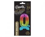 GoDan Balon folie sub forma de cifra, in nuante curcubeu 38 cm GD086-0 Baloane folie Tip Cifra 0 (GD086-0)