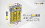 NITECORE Q4 Încărcător rapid cu 4 canale 2A pentru IMR Li-ion NK475-PI Incarcatoare baterii Culoare Roz (NK475-PI) Incarcator baterii