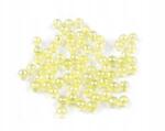  Szivárványos Műanyag Gyöngyök Sárga 6MM 30DB (340430)
