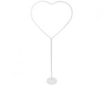 GoDan Suport din plastic pentru baloane, model inima, 70 cm x 155 cm, alb GD043 Suporturi baloane (GD043)