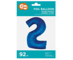 GoDan Balon folie sub forma de cifra, culoare albastra 92 cm GD624-2 Baloane folie Tip Cifra 2 (GD624-2)