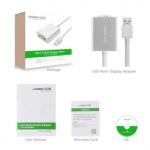 UGREEN Adaptor extern multi-display USB 2.0 la VGA Premium de înaltă calitate, conector mama pentru proiector, cablu convertor UG157 Adaptoare USB (UG157)