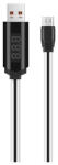 hoco. USB la micro-USB Cablu de incarcare cu afisaj LED si Timer H100174 Cabluri USB la Micro USB Culoare Alb (H100174)