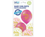 GoDan Set 6 baloane asortate cu buline latex Baby Girl 30 cm GD637 Arcade si seturi de baloane (GD637)
