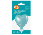 GoDan Balon folie mini cu bat in forma de inima albastru deschis GD607 Baloane folie (GD607)