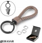 Serasar Női bőr kulcstartó [Strong] Camel színű (Strong)