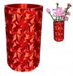 3D Forge Vorta váza, piros selyem, Lego Icons Botanicals, 18 cm (3DF-VORTA-RED)