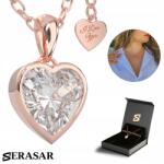 Serasar Serasar, Ezüst nyaklánc [Love] Rózsaszín arany, Születésnapi ajándék (Love)
