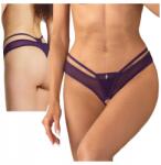 Obsessive Női alsónadrág nyitott tanga dekoratív csíkos Vibres purple S/m