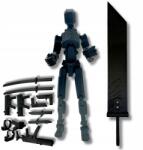 3D Forge Kis hősök- Eredeti Maxi figura 20 cm Fekete Dummy Legenda 13, (d13_black_matte_maxi)