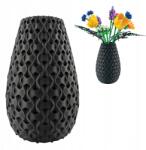 3D Forge Lyra Fekete virágváza Lego Icons Csokor 10313 10280 Ajándék 3D (3DF-LYRA-BLACK)