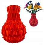 3D Forge Váza Lego Icons Botanical szárított virágokhoz és füvekhez, Piros, Arya (ARYA_RED)