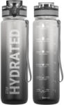  Sticlă de apă cu imprimeu gradient și capac etanș - 1000 ml - Gri/Negru (motivacios_greyblack)