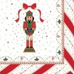 Easy Life Karácsonyi Diótörő szalvéta 33x33cm, 20db-os, Nutcracker Twist