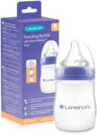 Lansinoh Cumisüveg lassú folyású etetőcumival + fedéllel, 160 ml - nikicabababolt