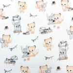 NiKiD's Infantilo NiKiDs színes textilpelenka - Róka játékokkal