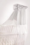 Albero Mio hófehér baldachin függöny masnival és szürke szoknyával