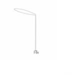  Baldachin tartó vas - fehér - 60 cm