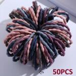 HARAHU 50x Детски гумички за коса - Кафяво / Многоцветен2 KP7944
