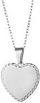 HARAHU Колие RU-34227 Heart - Сребърен KP34227