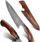 HARAHU Дамаски кухненски нож harahu ha-26692 - Кафяв kp26692