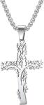 HARAHU Колие Tree Cross - Сребърна KP34110