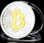 HARAHU Монета Bitcoin - Сребриста / Златна KP3114