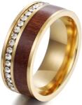HARAHU Пръстен TR-17028 - Златен / Кафяв / 65mm KP17028